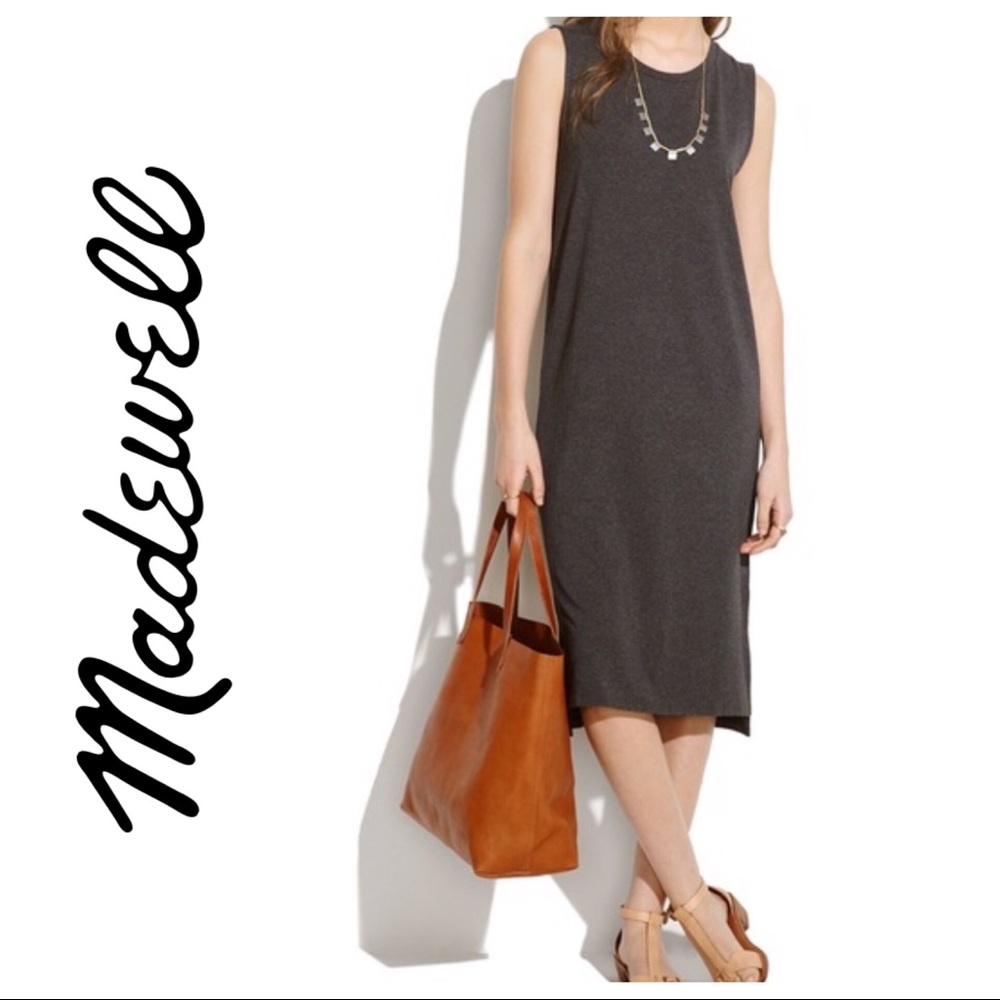 Madewell heather sleeveless tee dress
